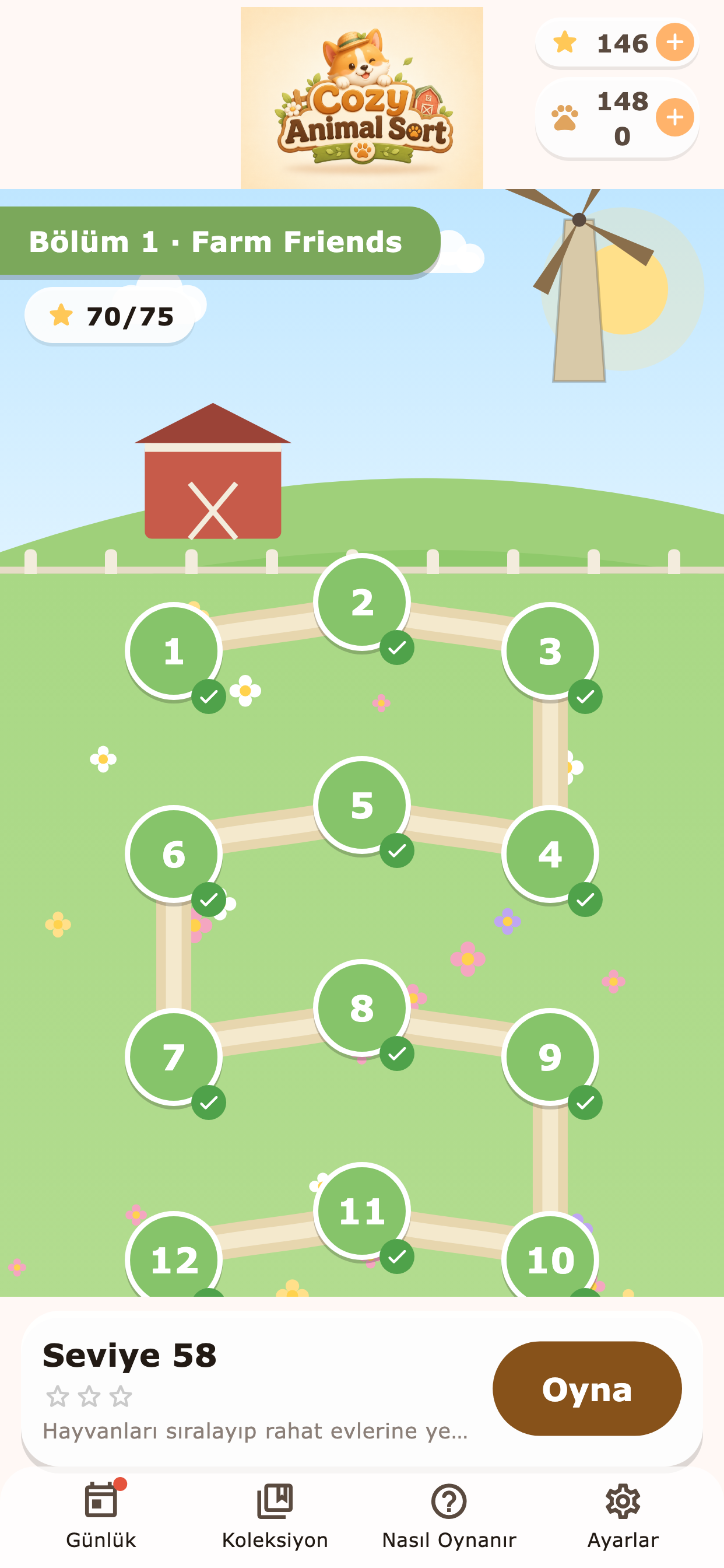 Level map